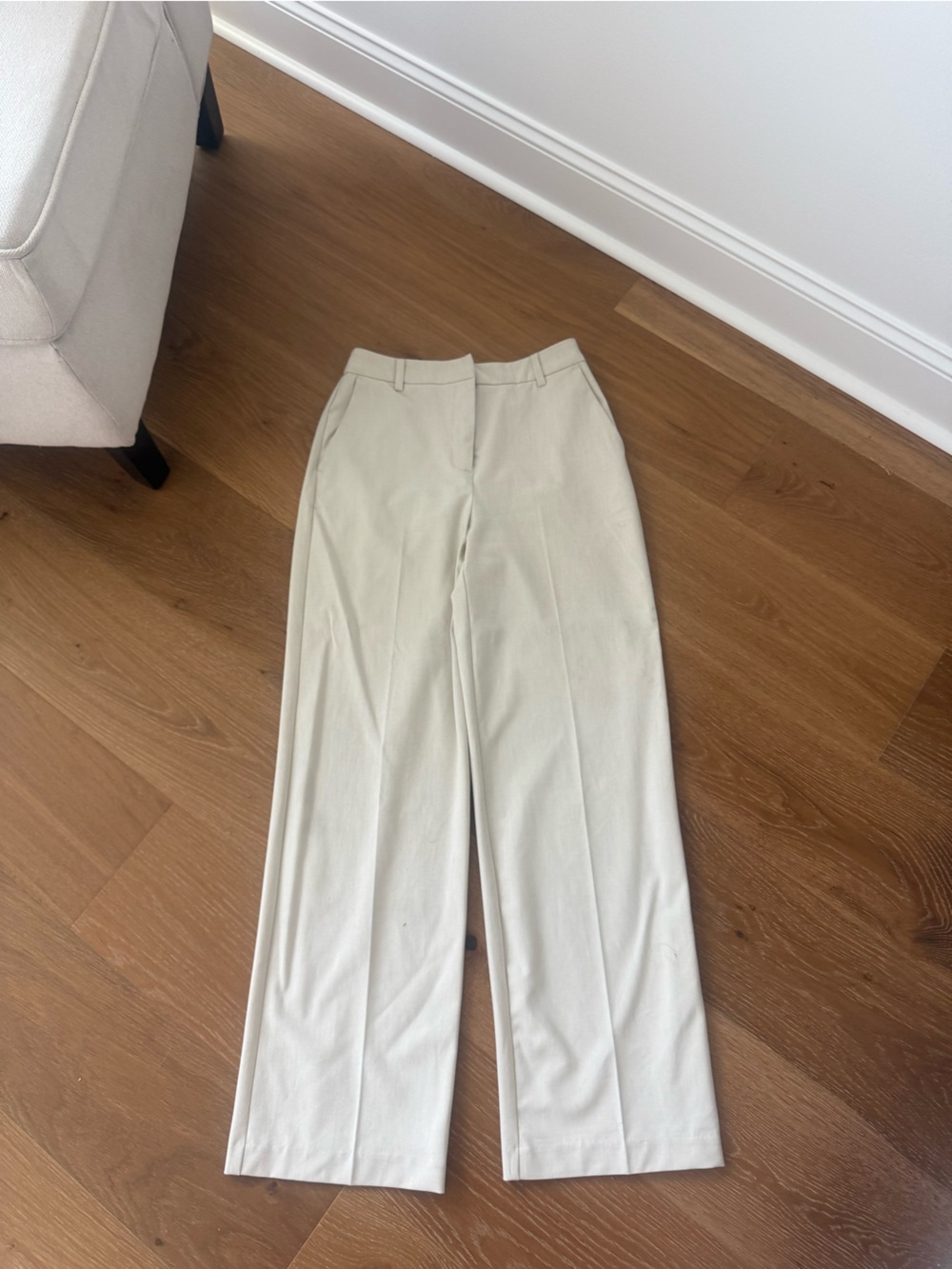 Women's Tailored Wide-Leg Pants - Cream size 4